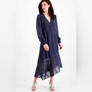 108.NWT Adyson Parker Elegant Blue Striped Dress